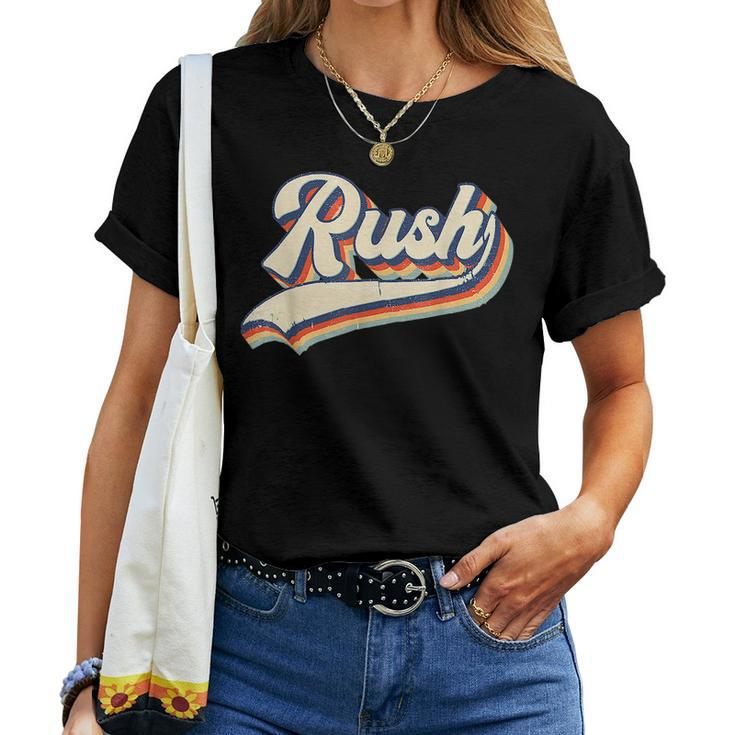 Rush Name Vintage Retro Gift Men Women Boy Girl  Women T-shirt Short Sleeve Graphic