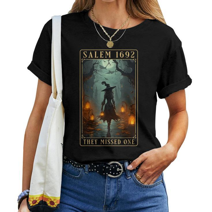 Salem 1692 They Missed One Halloween Witch Trials Women T-shirt