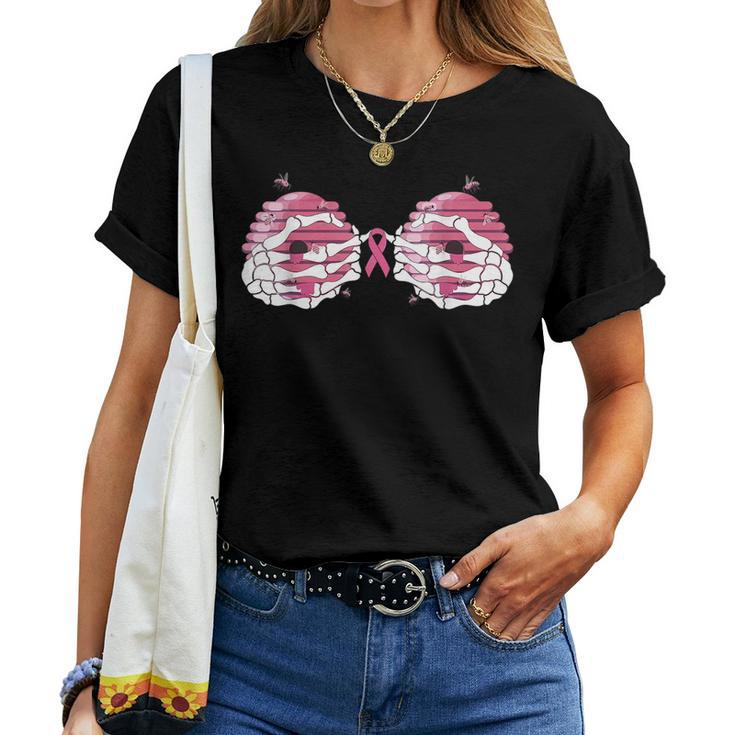Save The Boo Bees Vintage Breast Cancer Awareness Halloween Breast Cancer Awareness Women T-shirt