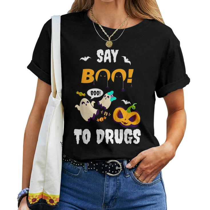Say Boo To Drugs Red Ribbon Week Awareness Women T-shirt