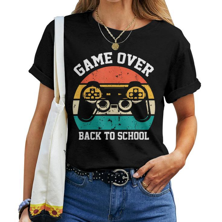 Back To School Game Over Teacher Student Video Game Women T-shirt