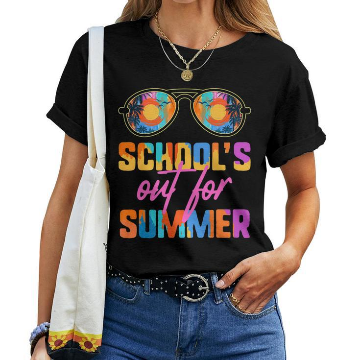 Schools Out For Summer Teacher Vacation Retro 70S 80S Women T-shirt