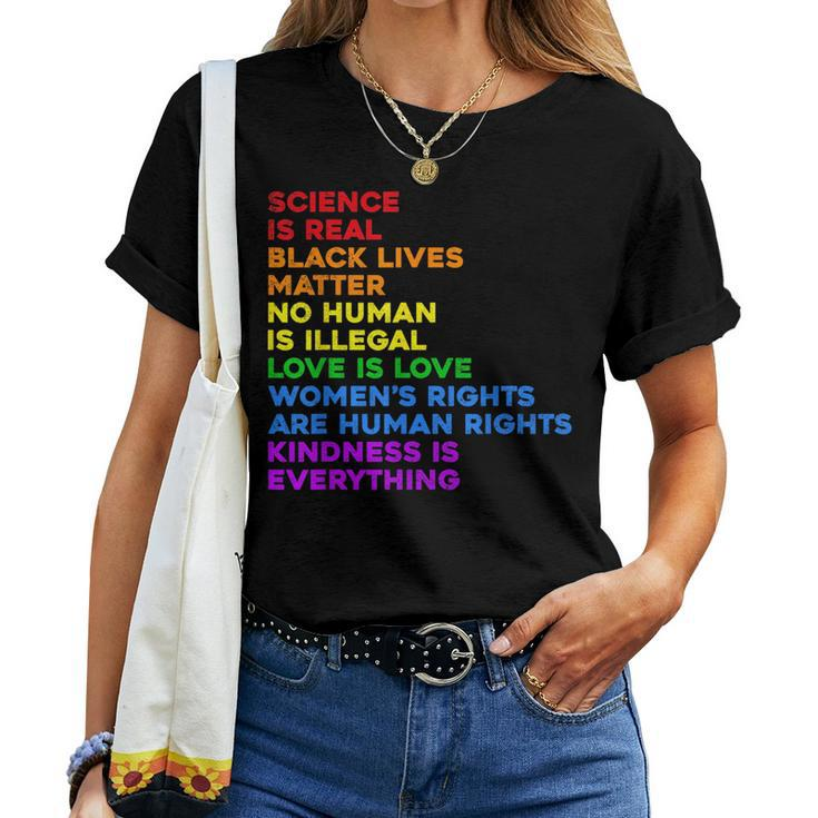 Science Is Real Love Is Love Womens Rights Gay Pride Lgbt Women T-shirt