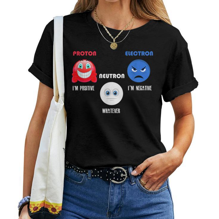 Science Teacher Proton Electron Neutron Women T-shirt