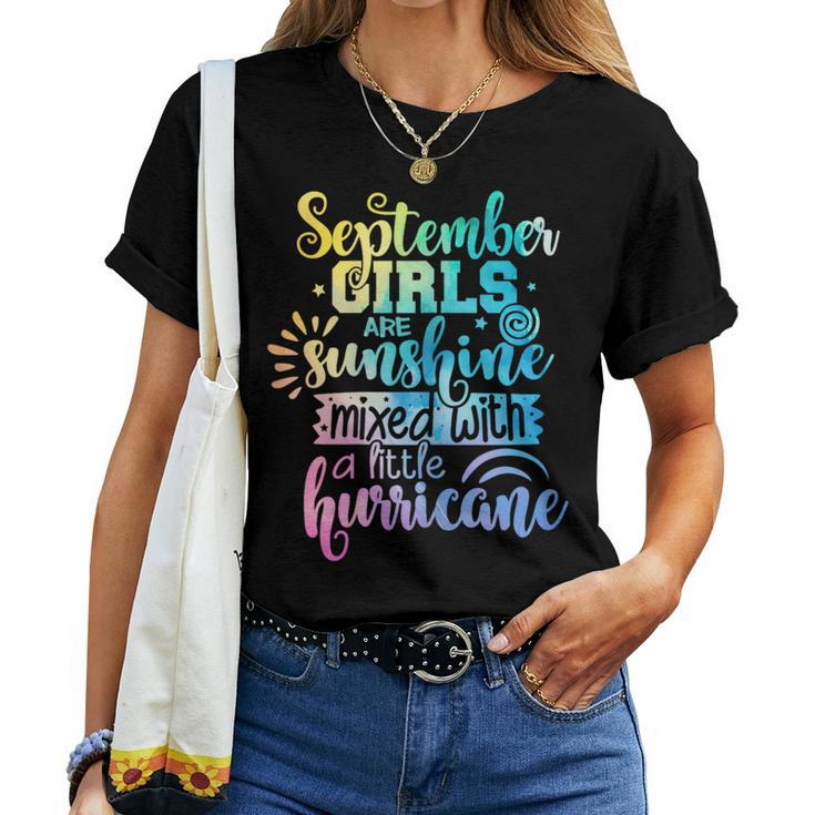 September Girls Birthday Tie Die Women T-shirt