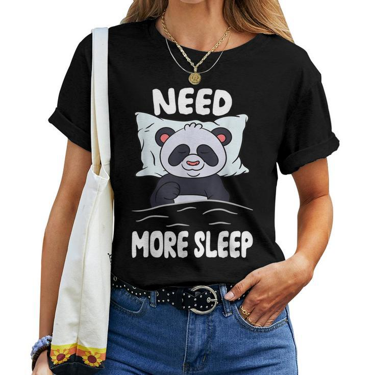 Sleeping Panda Bear Im So Tired Need More Sleep Women T-shirt