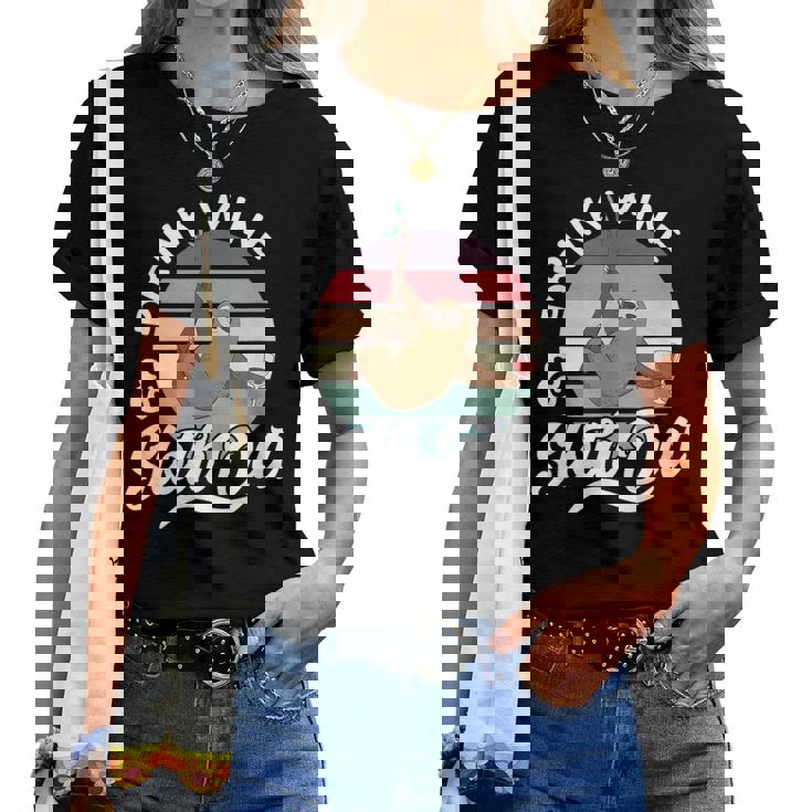 Sloth  Graphic Wine Women T-shirt
