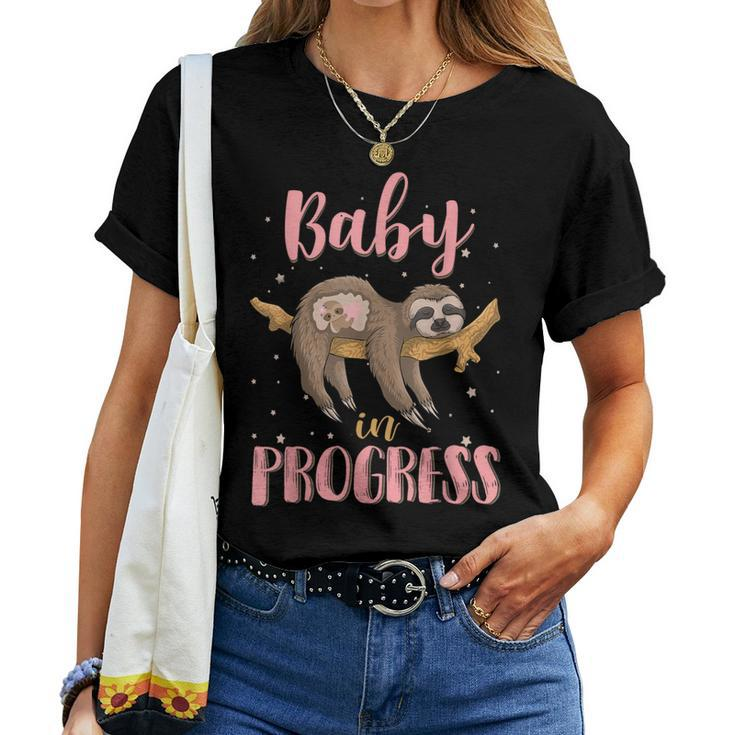 Sloth Pregnancy For Pregnant Woman Baby Belly Women T-shirt