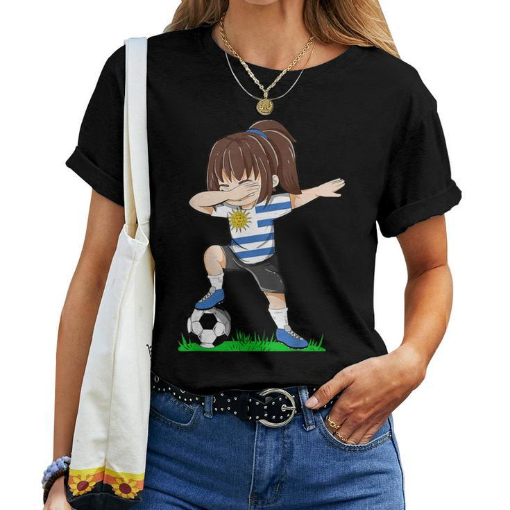 Soccer Uruguay Jersey Uruguay Flag Football Girls Dab Women T-shirt