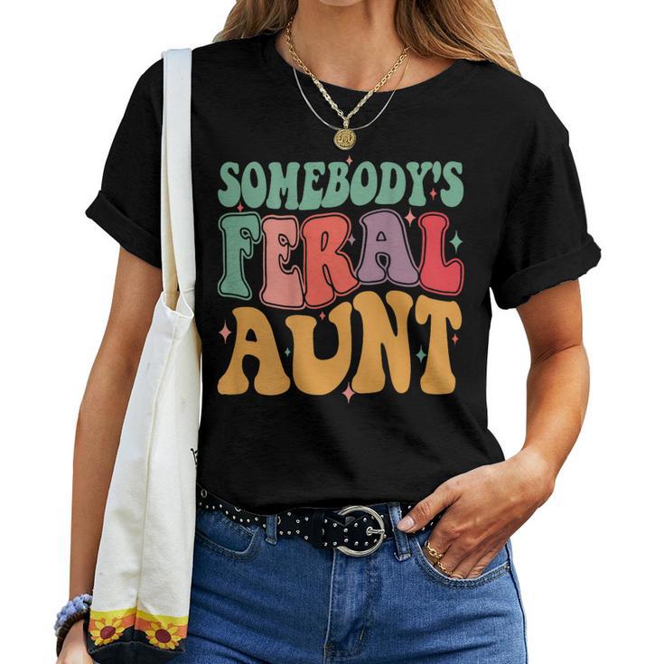 Feral Aunt Shirt, Cool Aunt Unisex T Shirt Crewneck