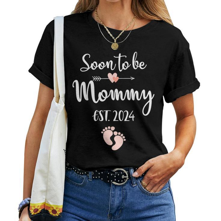 Soon To Be Mommy 2024 For Mom Pregnancy Announcement Women T-shirt