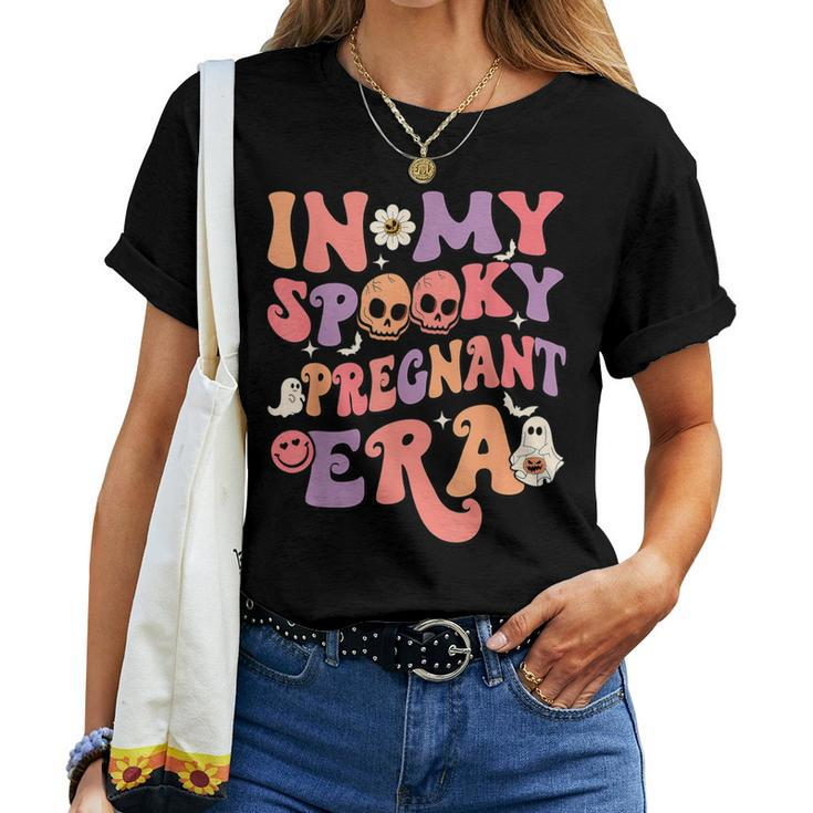 In My Spooky Pregnant Era Ghost Halloween Pregnant Mom Women T-shirt