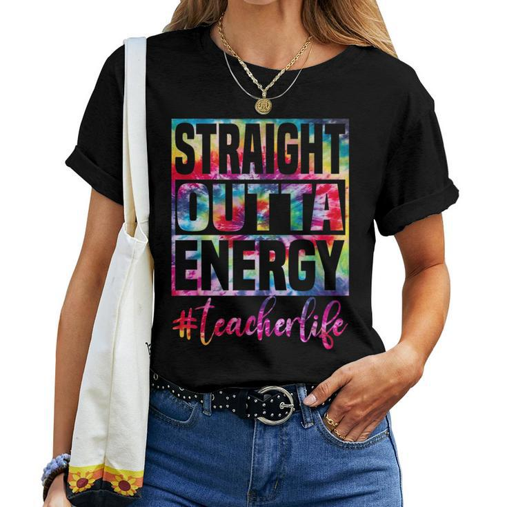Straight Outta Energy Teacher Professional Women T-shirt