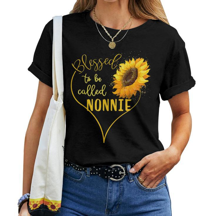 Sunflower Heart Blessed To Be Called Nonnie Women T-shirt