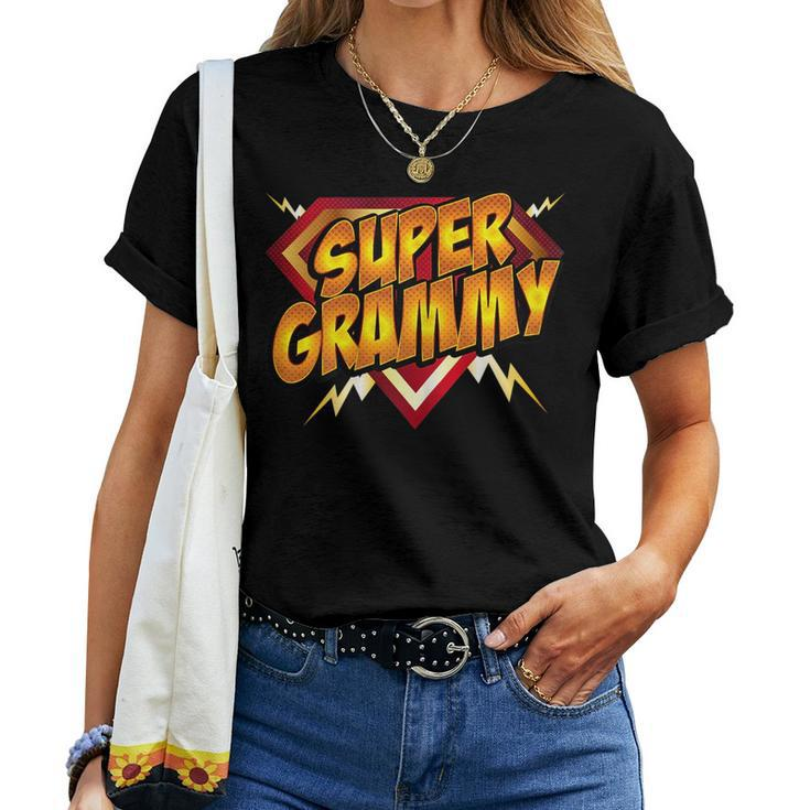 Super Grammy Superhero Grandmothers Comic Book Women Women T-shirt
