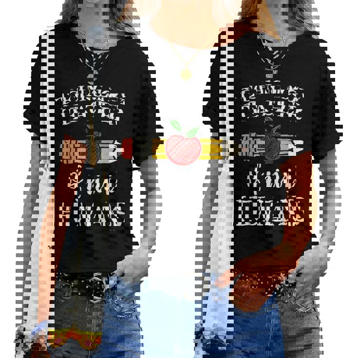 Technology Teacher Of Mini Humans Computer Team Women T-shirt