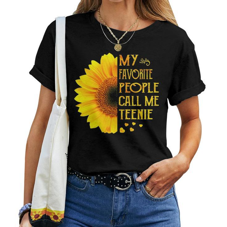Teenie Grandma Gift My Favorite People Call Menie Women T-shirt