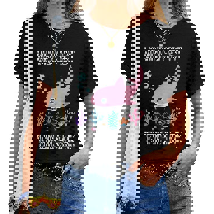 Teenie Grandma Gift Worlds Bestnie Shark Women T-shirt