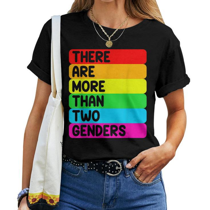 There Are More Than Two Sexes Of Lgbtq Rainbow Flag  Gift For Women Women Crewneck Short T-shirt