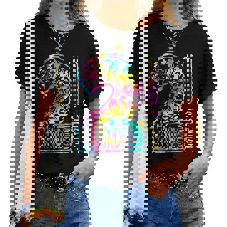 Tie Dye 2Nd Grade Typography Team 2Nd Grade Teacher Women T-shirt