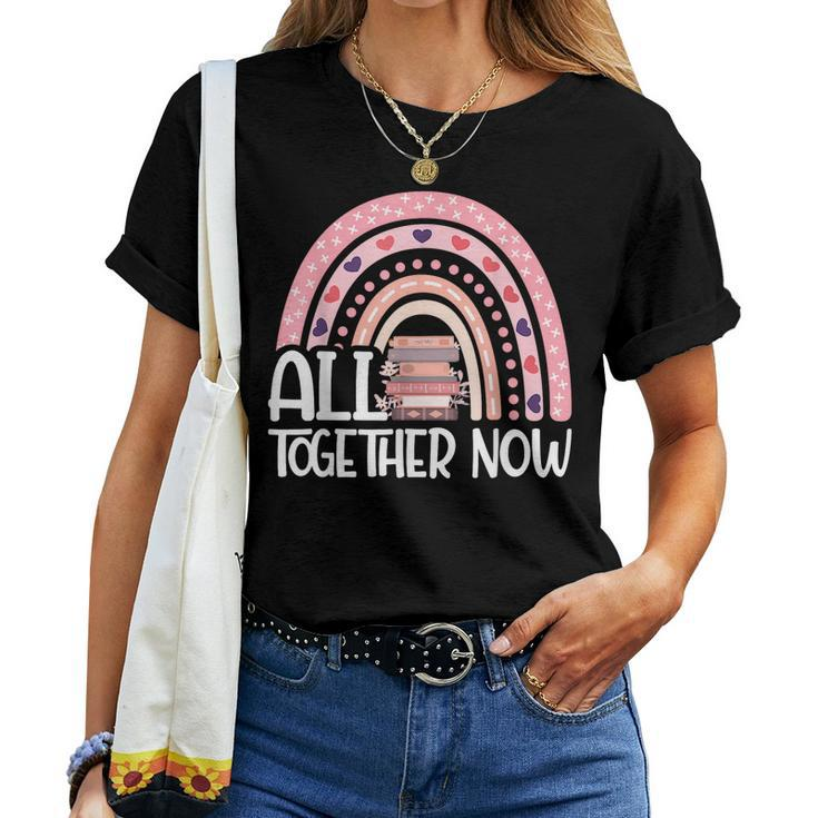 All Together Now Summer Reading 2023 Book Lover Rainbow Women T-shirt