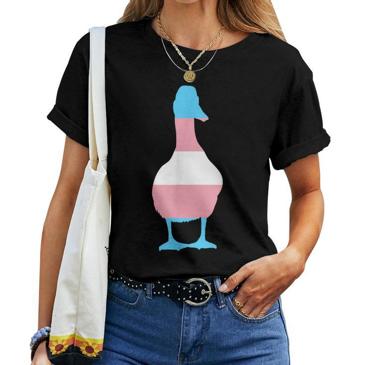 Transgender Flag Trans Pride Duck Lover Ftm Mtf Women T-shirt