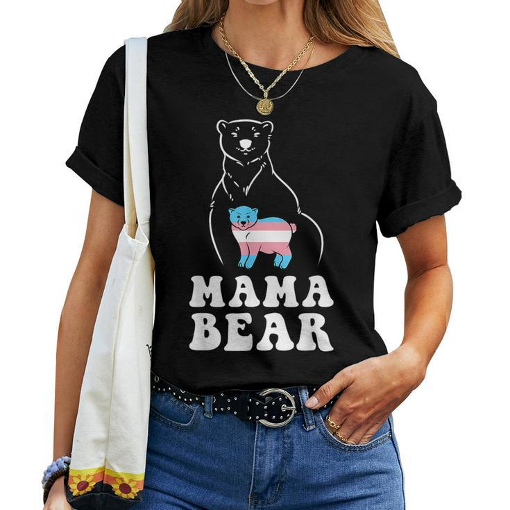 Transgender Pride Flag Trans Lgbtq Mom Mama Bear Women T-shirt