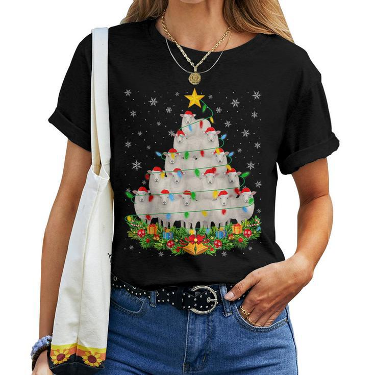 Ugly Christmas Sweater Day Sheep Christmas Tree Women T-shirt