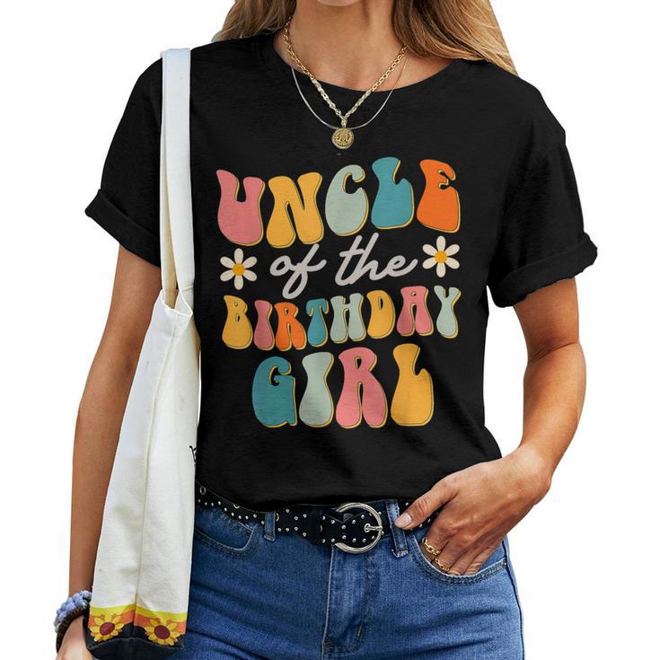 Uncle Of The Birthday Girl Groovy Themed Women T-shirt