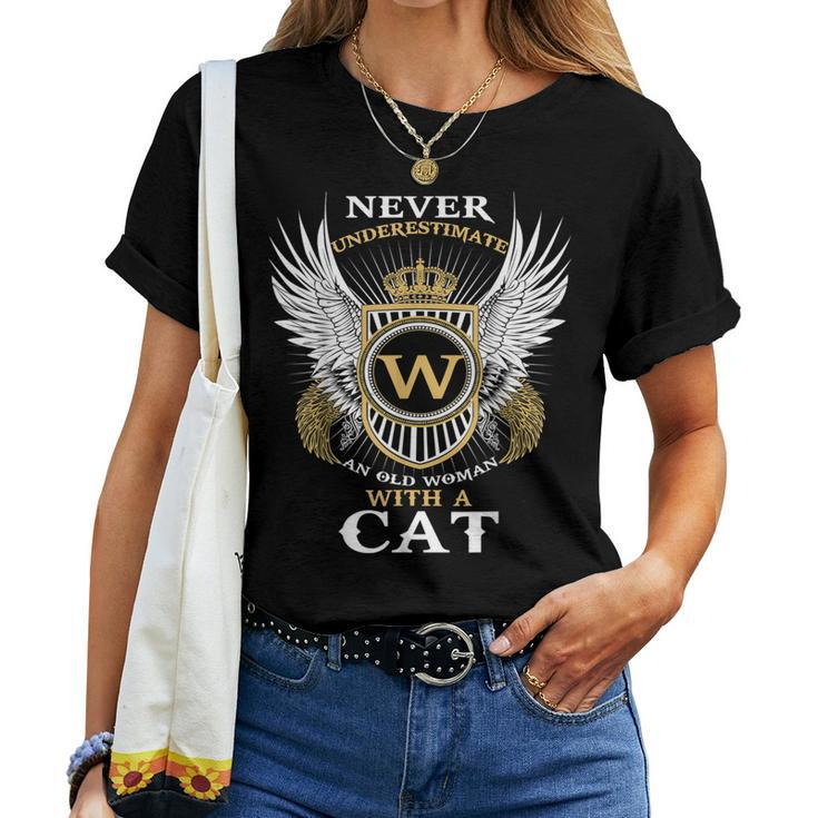 Never Underestimate An Old Woman With T Women T-shirt