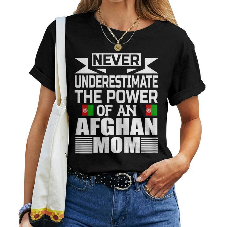 Never Underestimate The Power Of An Afghan Mom Women T-shirt