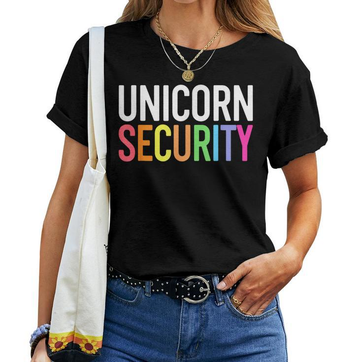 Unicorn Security Halloween Dad Mom Daughter Adult Women T-shirt