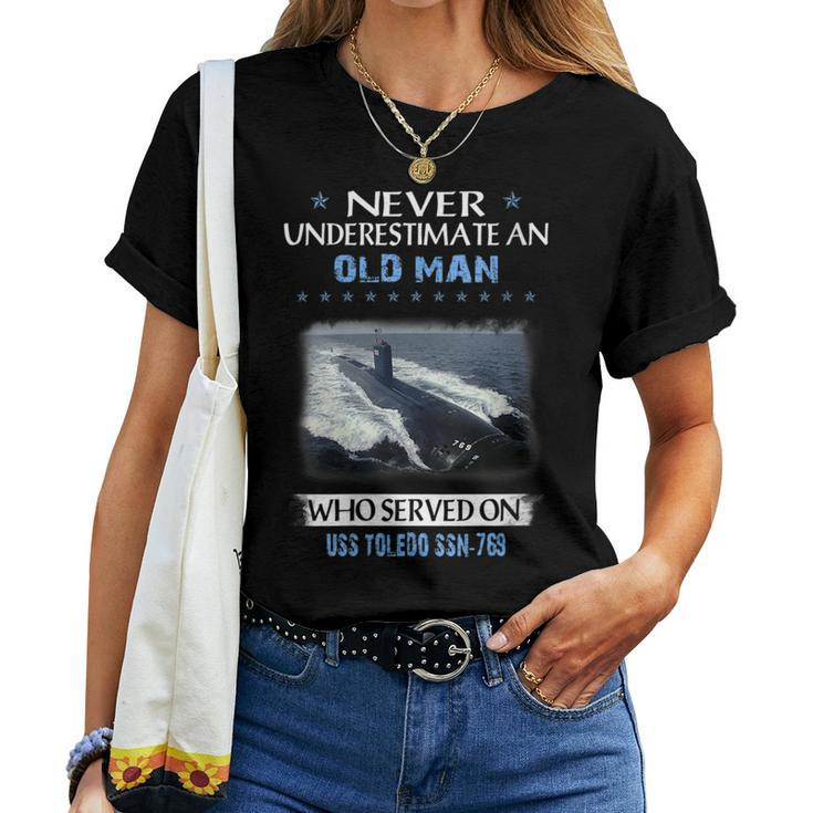 Uss Toledo Ssn-769 Submarine Veterans Day Father Day  Women T-shirt Crewneck Short Sleeve Graphic