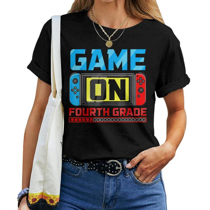 Video Game On Fourth Grade Gamer Back To School First Day Women T-shirt