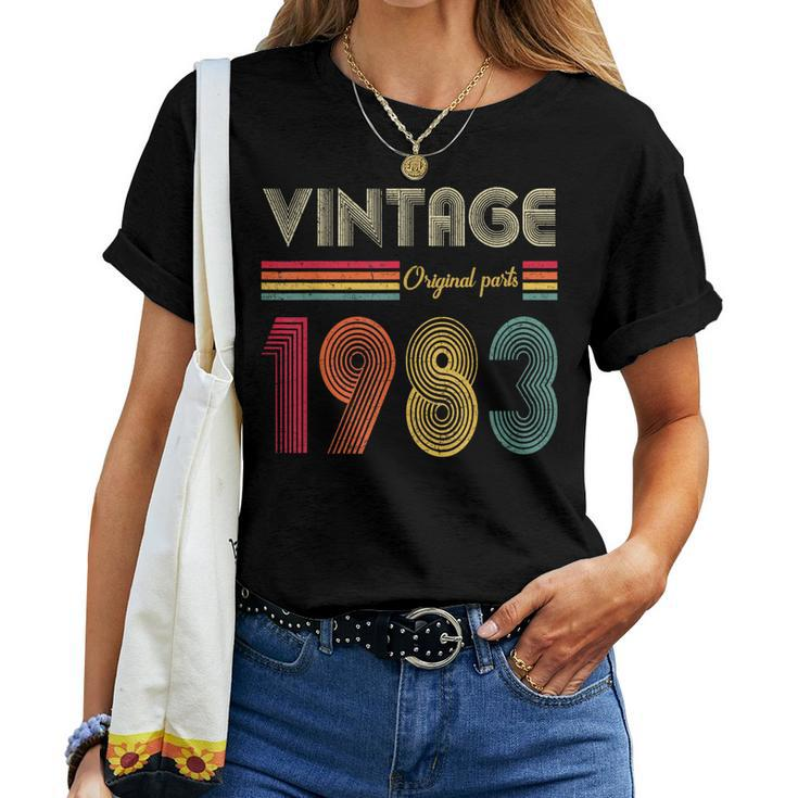 Vintage 1983 Original Parts 40Th Birthday Women T-shirt