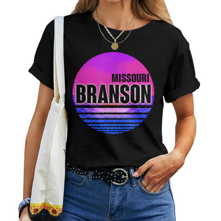Vintage Branson Vaporwave Missouri Women T-shirt