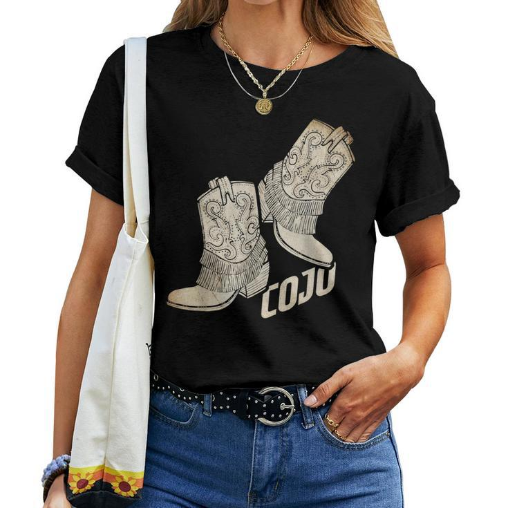 Vintage Cojo Cowboys Boots Western Texas Cowgirl Howdy Women T-shirt