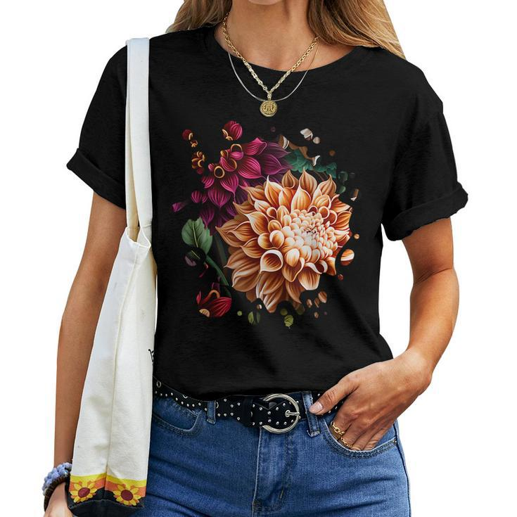 Floral Raccoon Gardening Botanical Plant Flower Trash Panda Women's  Oversized Comfort T-Shirt Back Print