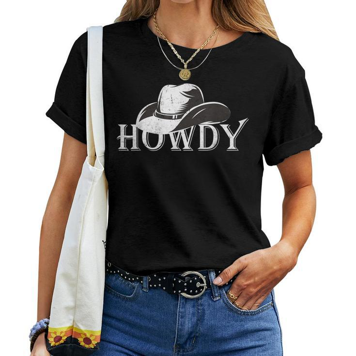 Vintage Howdy Rodeo Western Country Southern Cowboy Cowgirl Women T-shirt
