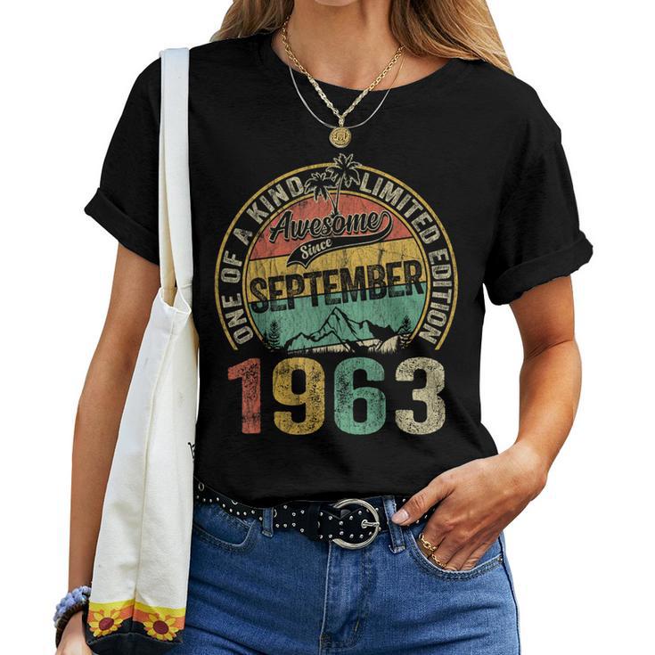 Vintage September 1963 60 Year Old 60Th Birthday Women Women T-shirt