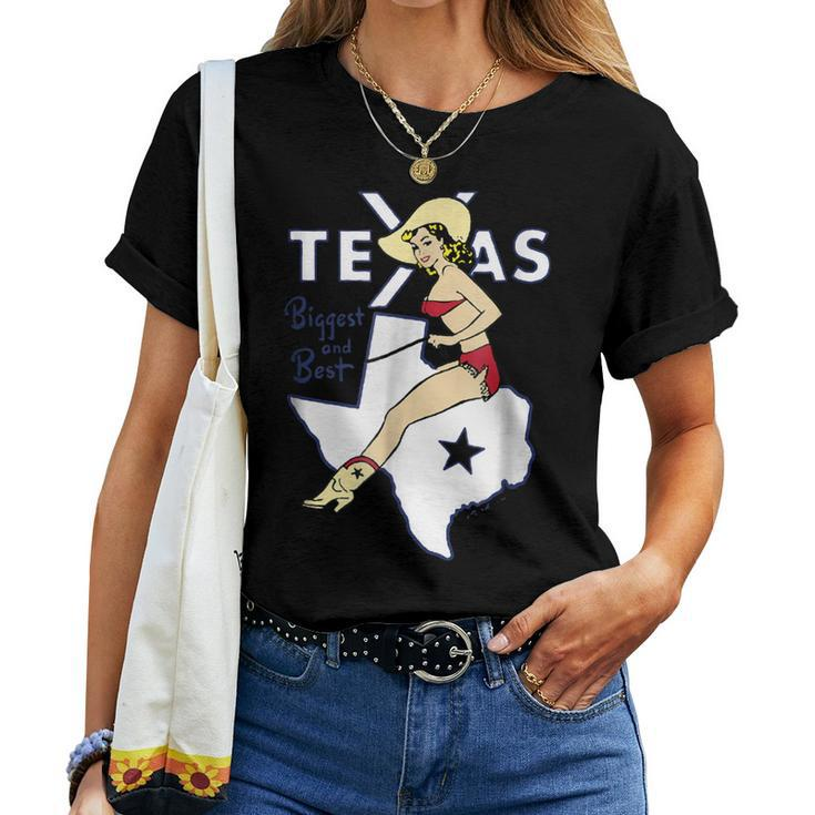 Vintage Texas Cowgirl Women T-shirt