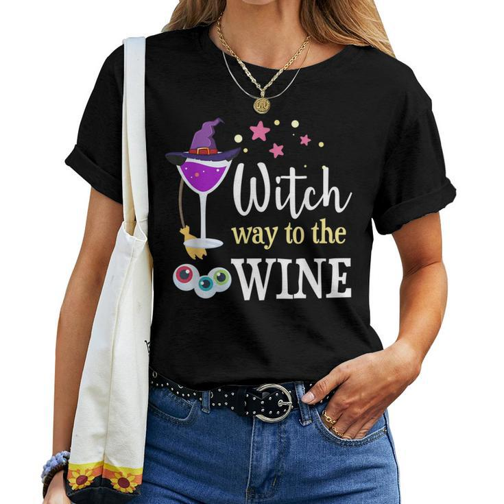 Witch Way To The Wine Costume For Witch Lover Women T-shirt