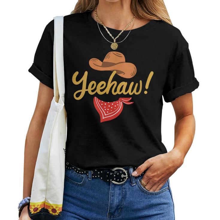 Yeehaw Cowboy Cowgirl Western Country Rodeo Women T-shirt