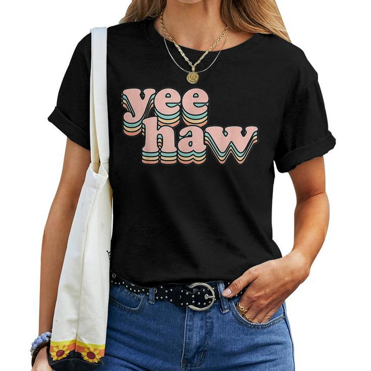 Yeehaw Howdy Space Cowgirl Women T-shirt