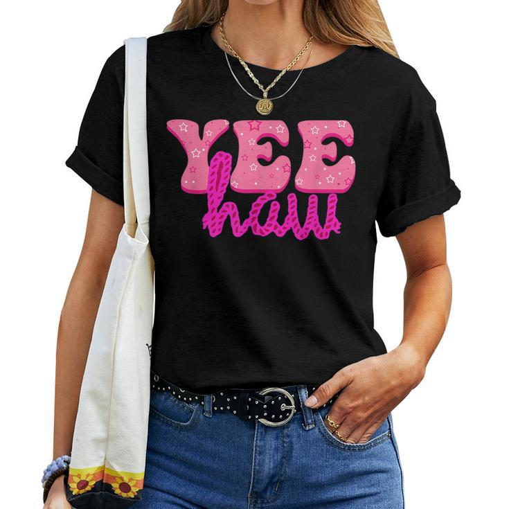 Yeehaw Rodeo Western Country Cowgirl Yee Haw Women T-shirt