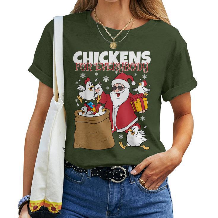 Chickens For Everybody Christmas Chicken Men Women T-shirt