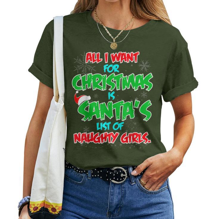 Men's Christmas Party Santa's Naughty Girl List Women T-shirt