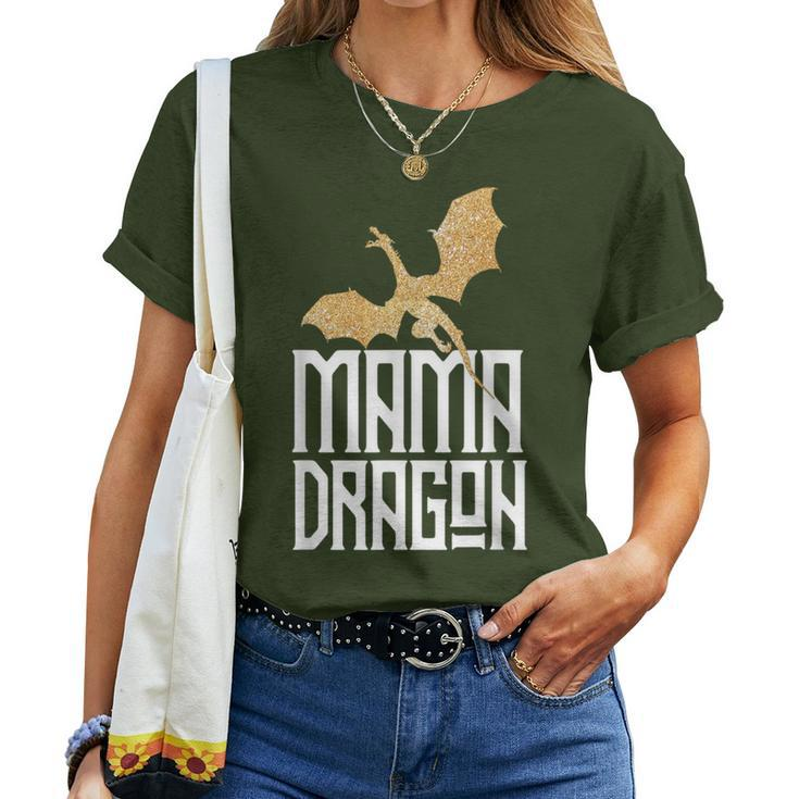 Mama Dragon Christmas Matching Family Tribe Mom Wife Women T-shirt