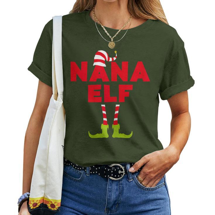 Nana Elf Matching Christmas Costume Women T-shirt
