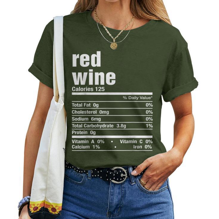 Red Wine Thanksgiving Christmas Matching Women T-shirt